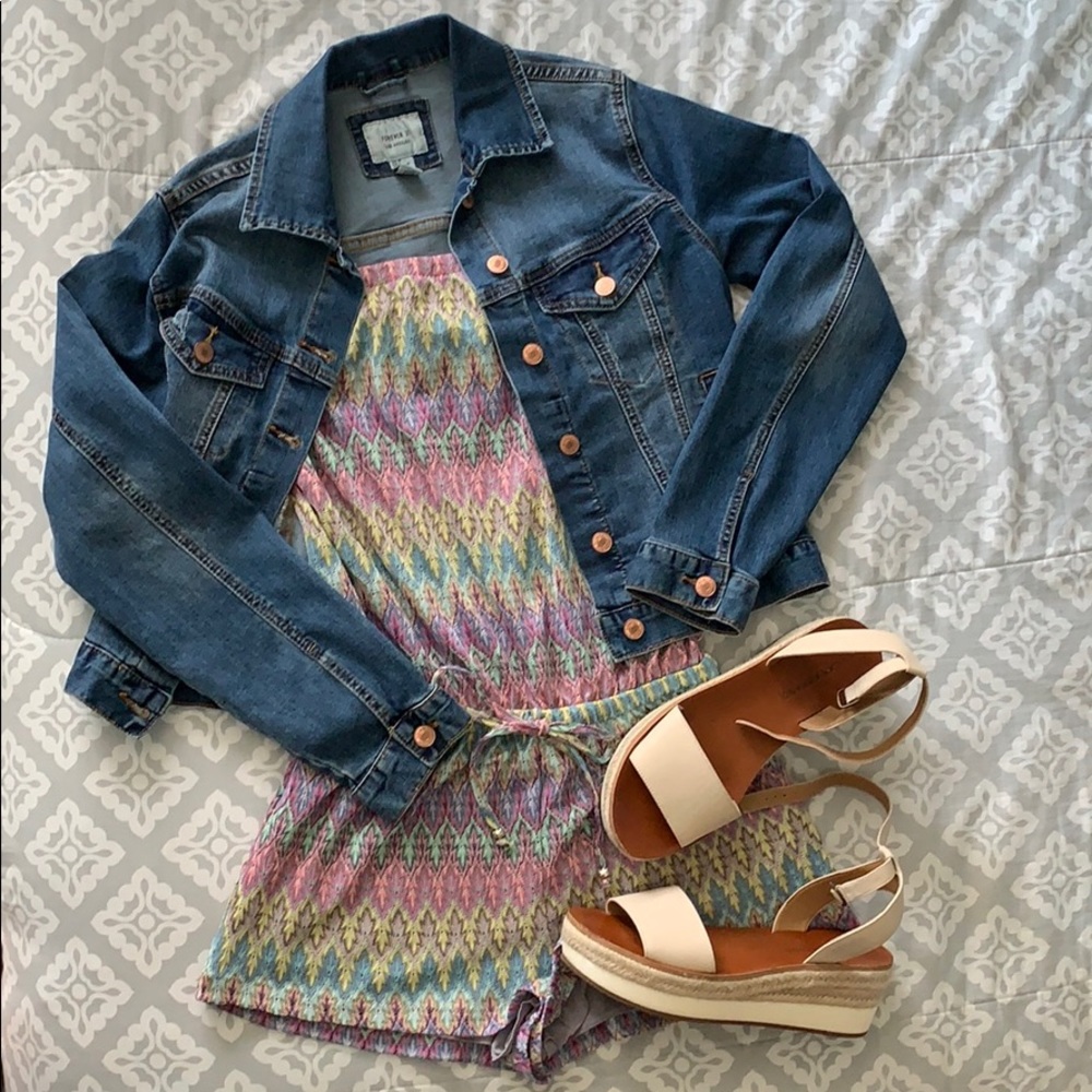 Strapless romper